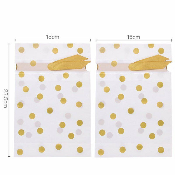 UP300PCS Clear Dots Self Adhesive Cookie Gift DIY Bag Plastic Candy Package Bags