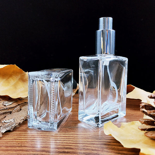 100ml Refillable Perfume Atomizer Empty Flat Glass Spray Bottle Containers Clear