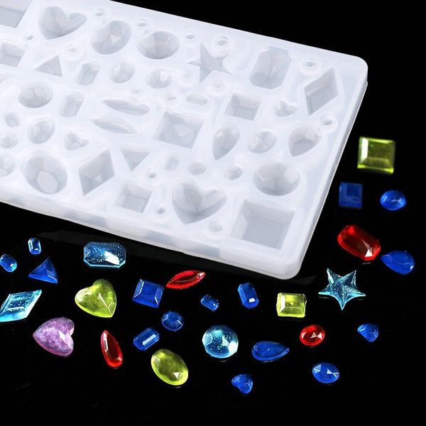 94X DIY Jewelry Mould Handmade Crystal Glue Making Set Resin Silicone Mold Kit