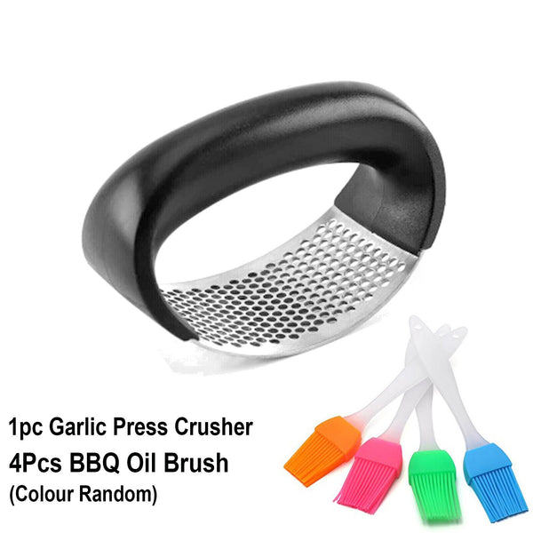 Stainless Steel Garlic Press Crusher Rocker Rocking Mincer Squeezer Kitchen Tool