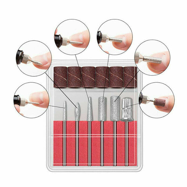 Electric Nail Drill File Tools Nail Machine Acrylic Art Manicure Pen Shaper Kit