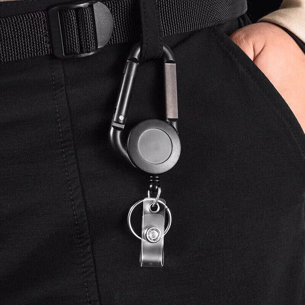 2PCS Retractable Badge Holder Security ID Pull Key Tag Clip Doctor Card Holders