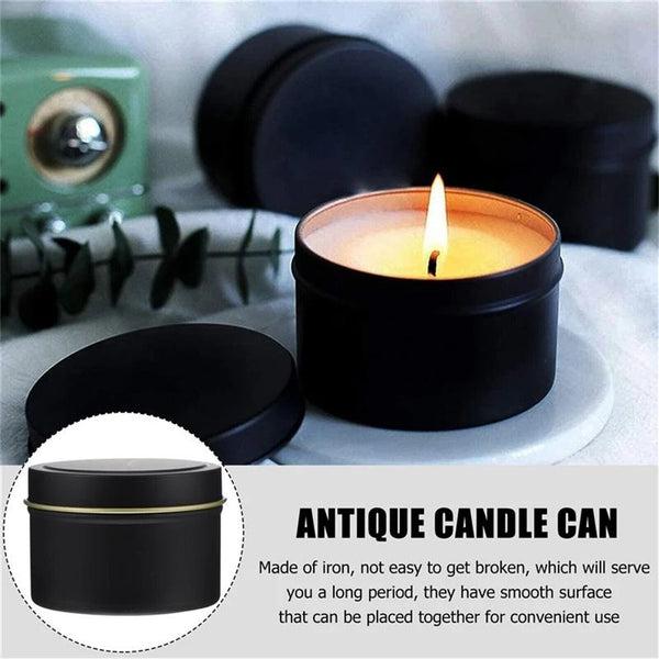 16X 100ml Candle Making Tins Candle Jars Metal For Wax Soy Making Container Box
