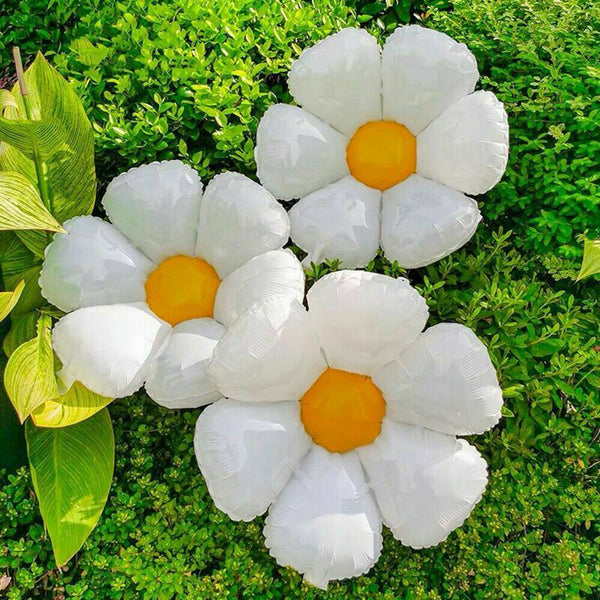 3/6/9x White Daisy Flower Balloons Birthday Wedding Party Garland Decor Balloons