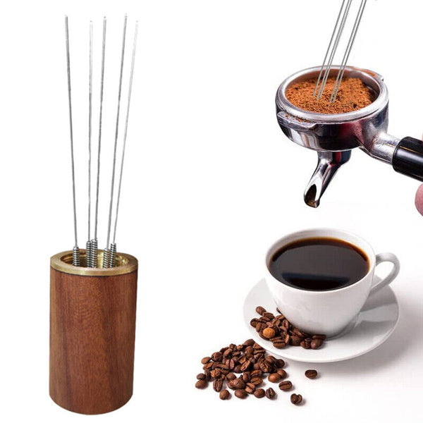 1/2x Stainless Steel Espresso Coffee Stirrer Tool Needle Type Distributor Tamper