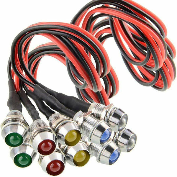 20PCS 12V LED Dash Pilot Panel Indicator Warning Light Lamp Car Boat Marine Van