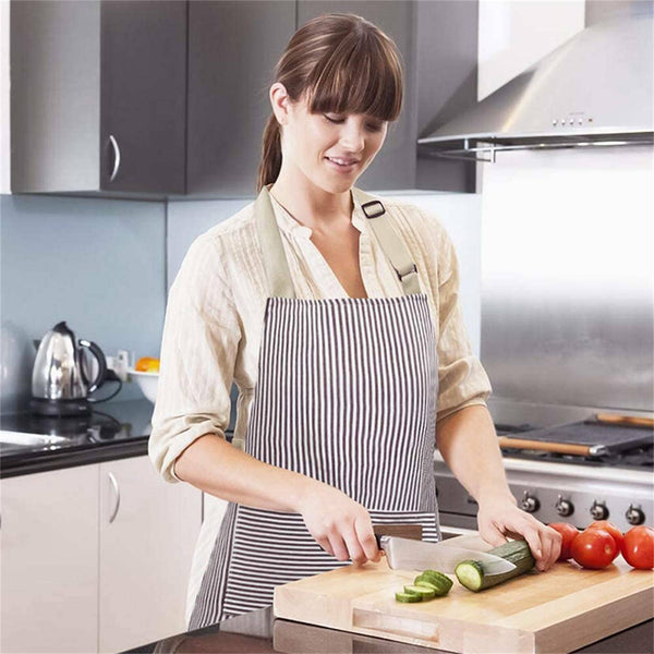 Adjustable Apron Hanging Neck Kitchen Baking Cooking Bar BBQ Chefs 2 Pockets AUS