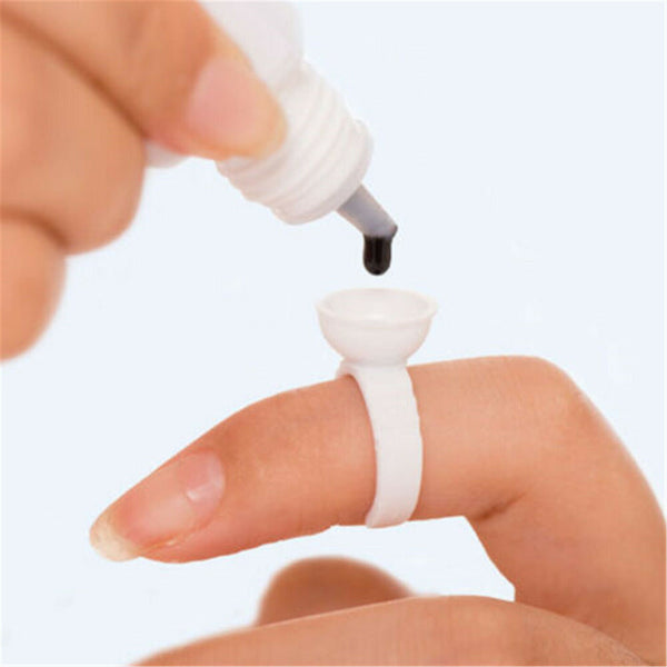 100-400X Holder Glue Ring Pallet Stand Eyelash Extension Tatto Pigment Disposabl