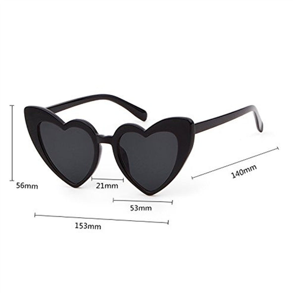 Women LOVE Heart Shaped Sunglasses Retro Gradient Color Lens Eye Glasses