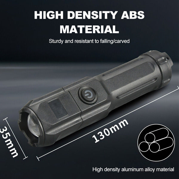 Waterproof USB Rechargeable 990000LM CREE LED Tactical Flashlight Torch Zoomable