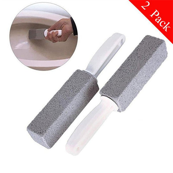2/4X Toilet Bowl Brush Cleaning Pumice Stone Stains Bathtub Wand Tile Cleaner AU