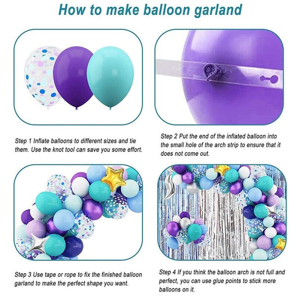 Mermaid Tail Arch Balloon Set Party Supplies Arch Garland Birthday Decoration