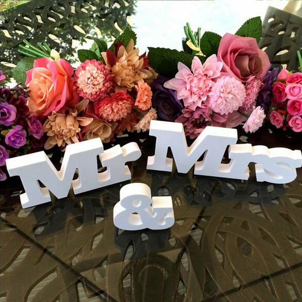 3x/set Wedding Letter Mr & Mrs Decor Props Married Wedding Events Party DIY Sign
