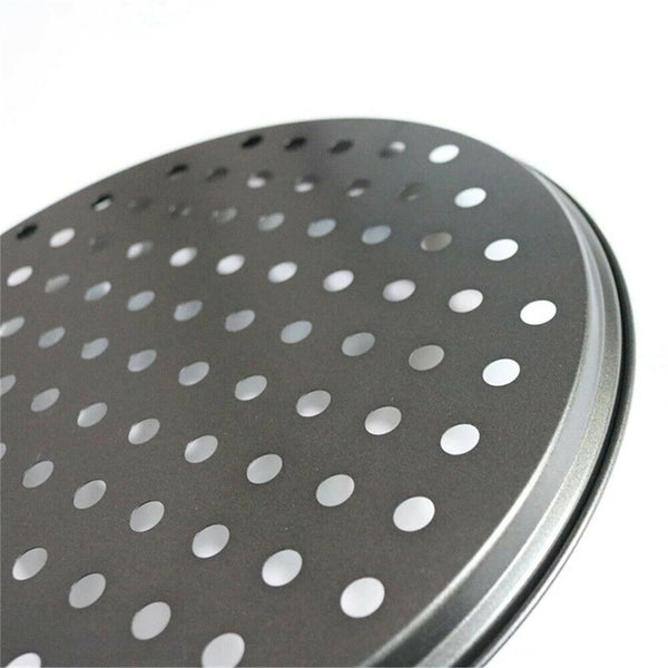 AU Pizza Pan Non-Stick Crisper Tray Oven Baking Bakeware with Holes 24.5~32CM