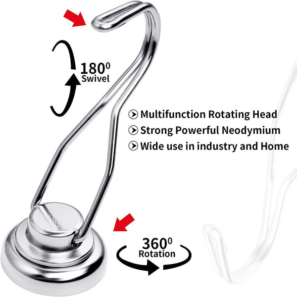 2/4X Swivel Swing Powerful Magnetic Hooks Strong Heavy Duty Neodymium Magnet AUS