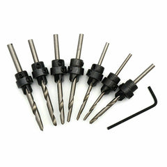 22PCS Countersink Tapered Drill Bit Screw Set Wood Pilot Hole For Woodworking AU