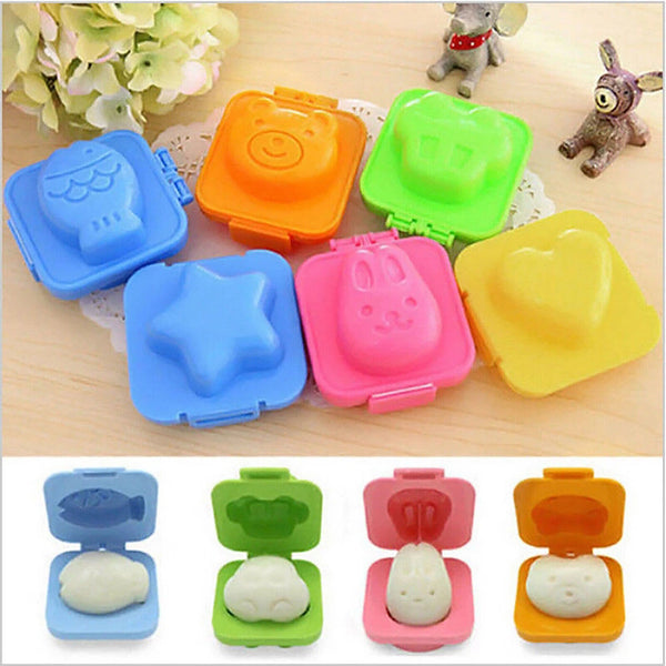 6X Mold Sandwich Bento Rice Mould Sushi Maker Boiled Egg Cutter Kitchen Gadget A