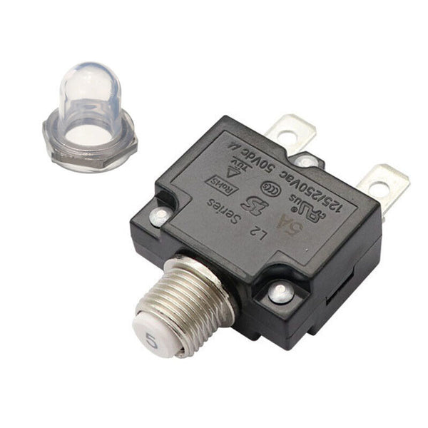 1/5x 5-15 AMP Push Button Manual Reset Thermal Circuit Breaker Overload Switch