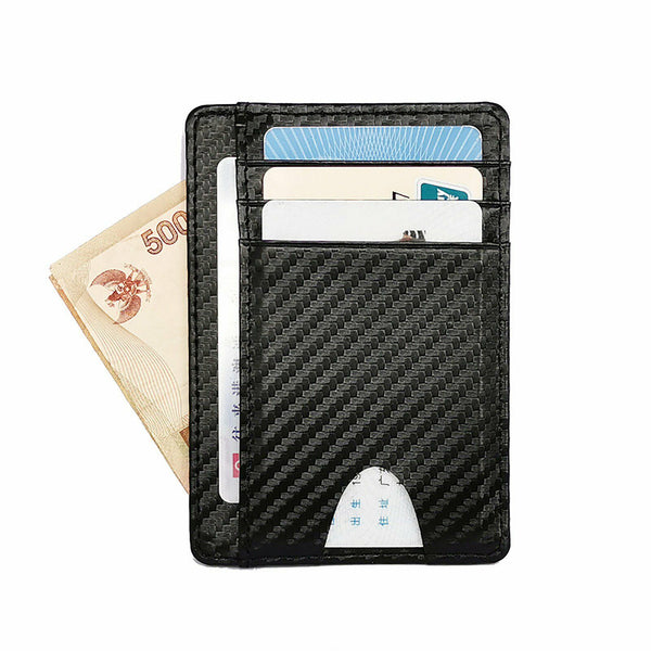 3/5X Credit Card Holder Leather Men's Money Cash Wallet Clip RFID Blocking Purse