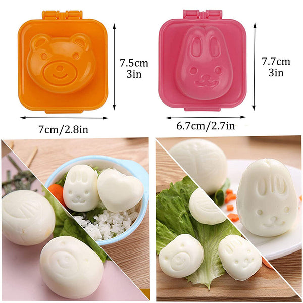 6X Mold Sandwich Bento Rice Mould Sushi Maker Boiled Egg Cutter Kitchen Gadget A