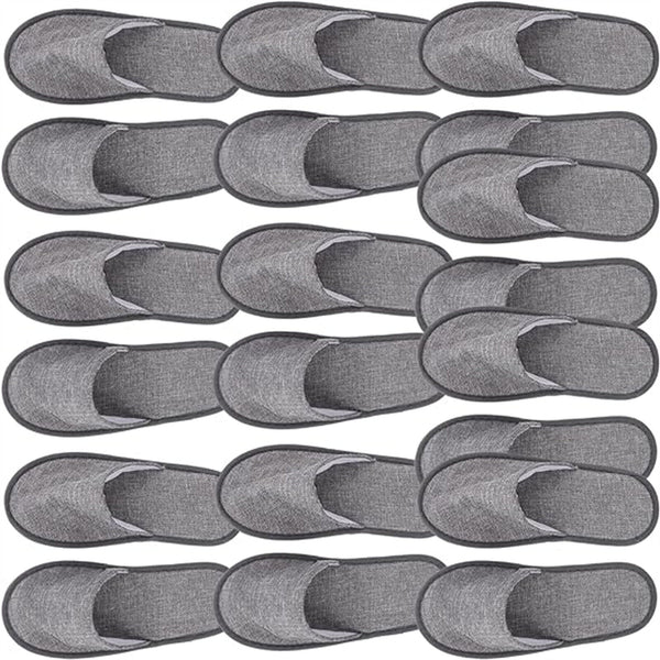 UP 100Pairs Unisex Grey Disposable Slipper SPA Non-Slip Slippers Hotel Household