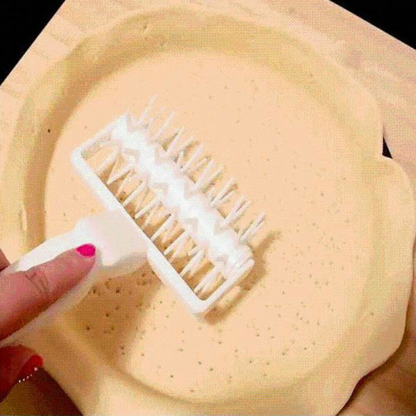 Plastic Baking Roller Docker Pastry Dough Pizza Pie Tool Pitter