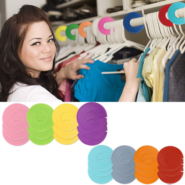 20PCS Round Size Dividers Clothing Blank Rack Clothes Stores Hangers Ring AU DIY