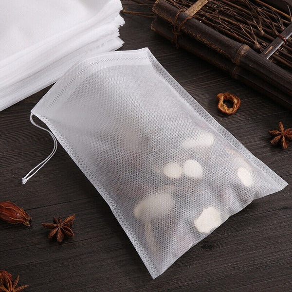 100x Empty Teabags String Heat Seal Filter Paper Herb Loose Tea Bags AU