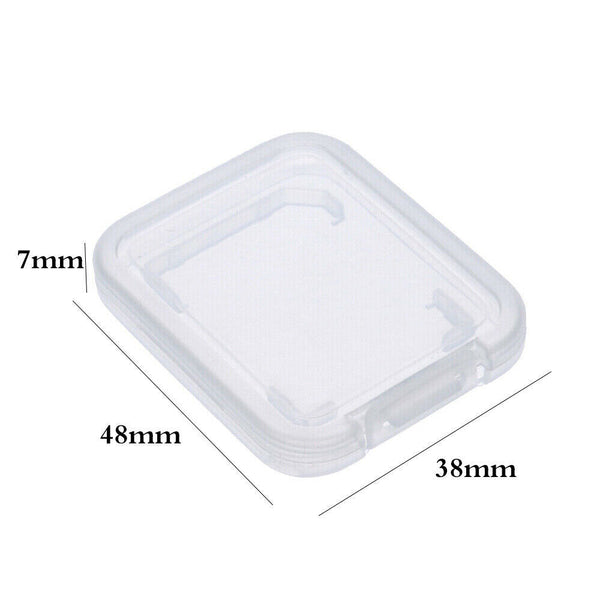 For SD SDHC Memory Card Holder Transparent Storage Case Plastic Box New