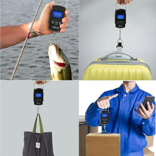 Portable LCD Digital Electronic Fishing Travel Luggage Hanging Weighing Scale AU