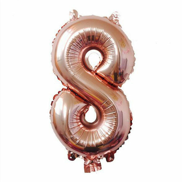 100cm Rose Gold Foil Retro Balloon Number Helium Jumbo Balloons Wedding Party