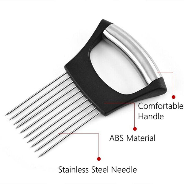 Food Slice Assistant Onion Slicer Cutter Fish Meat Potato Vegetable Holder AU