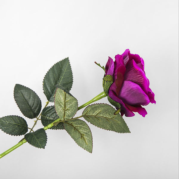 5pcs 51cm Long Stem Artificial Rose Flowers Velvet Bunch Wedding Home Bouquet AU