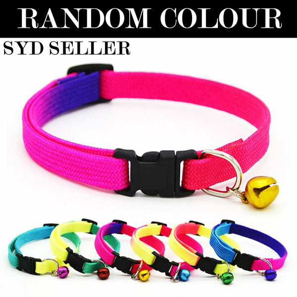 12PCS Dog Kitten Puppy Collar Adjustable Harness Pet Cat Neck Strap with Bell