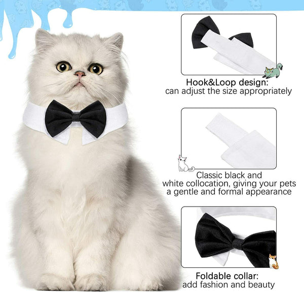 Neck tie Cat Dog Black and White Tuxedo Bow Tie Party Pet Wedding AU