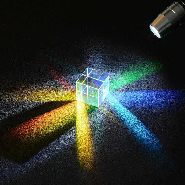 CMY Optical Glass Defective Cube Prism Cross Dichroic RGB Dispersion Six-Sided U