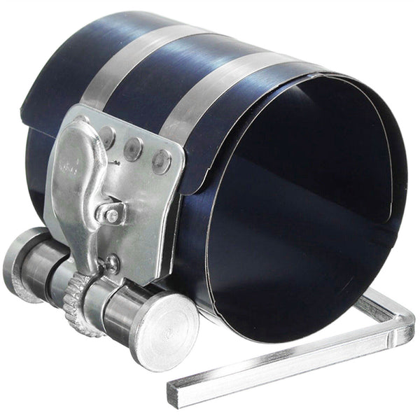 1Set Piston Ring Compressor Automobile Installation Clamp + Embedded Pliers Tool