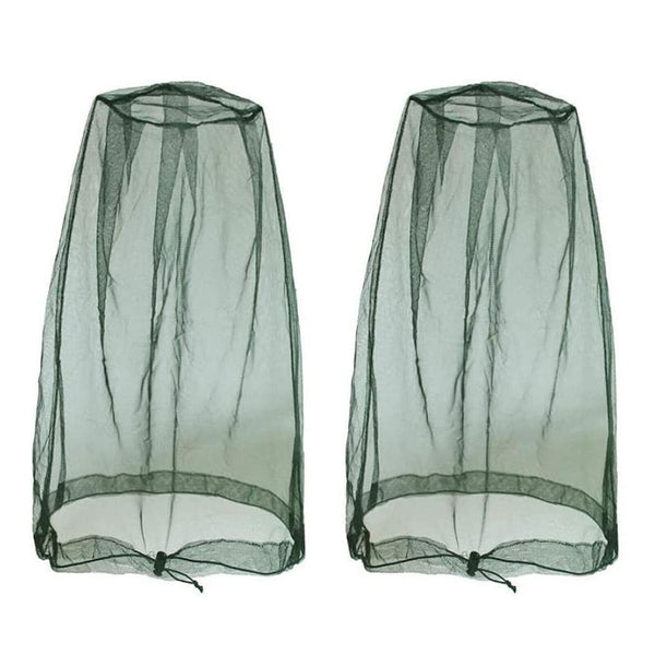 2PCS Mosquito Fly Head Net Outdoor Fishing Insect Mesh Hat Bug Mozzie Protector