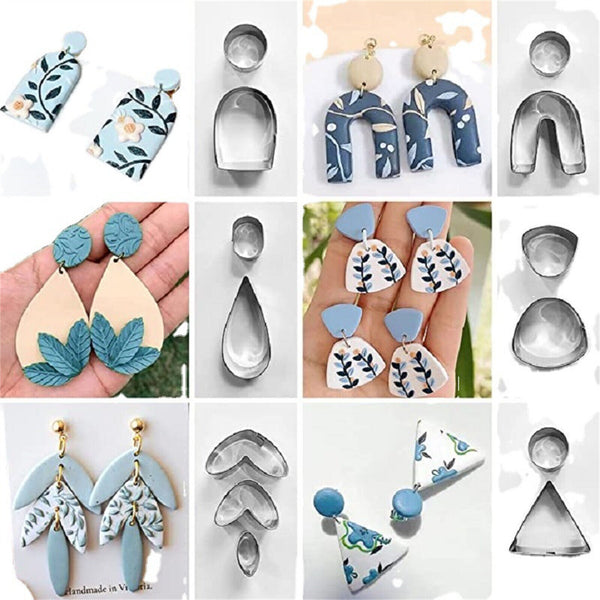 126PCS Polymer Clay Cutters Set for Earring Making For DIY Craft Fashion Gift AU