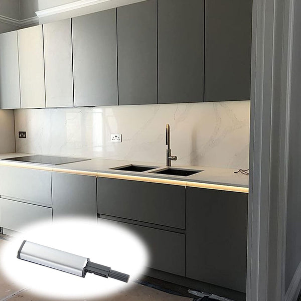 12PCS Magnetic Cabinet Door Drawer Push to Open Buffer Damper Catch Latch System