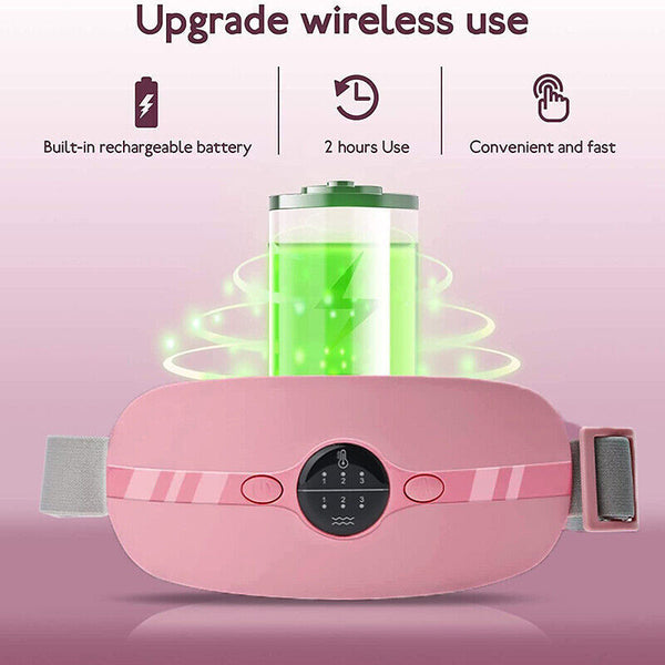 Heating Pad Massage Period Pain Relieve Therapy Menstrual Cramp Electric Belt AU