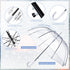 5PCS Clear Dome Umbrella Wedding Rain Transparent Parasol Handle Waterproof AU