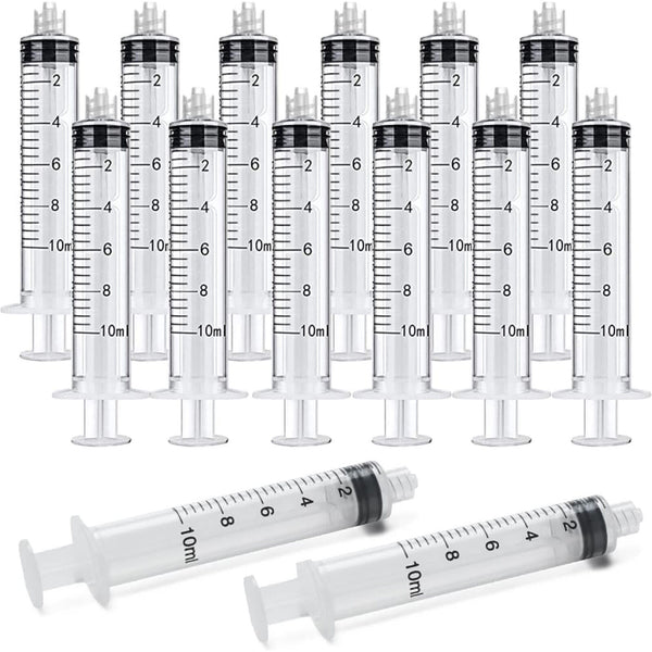 5/10Pcs 1ml 3ml 5ml 10ml Luer Lock Syringes + 14G-25G Blunt Tip Needles and Caps