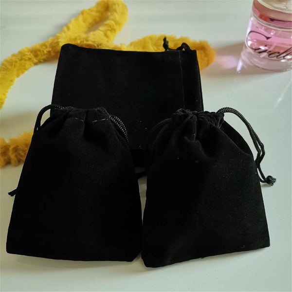 UP 300X Velvet Jewellery Gift Bag Wedding Favour Drawstring Pouch 10*14cm Black