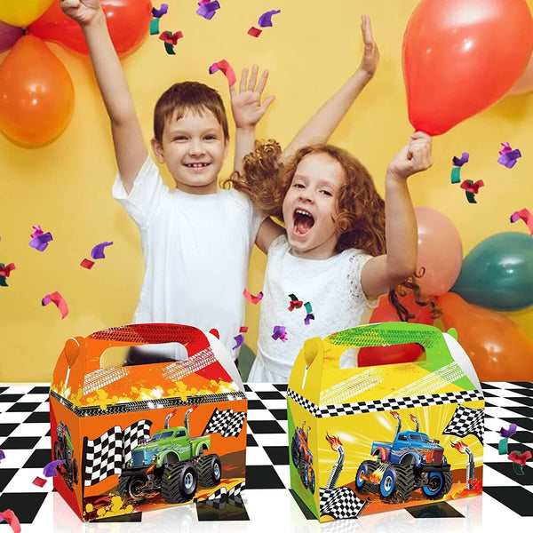 12PCS Monster Truck Paper Candy Gift Box Party Supplies Birthday Decoration