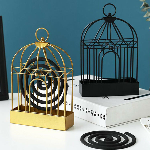 Mosquito Coil Holder Outdoor Birdcage Decor Burner Repellant Garden Mozzie Home - Lets Party