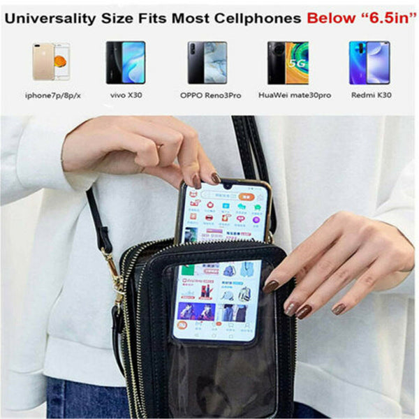 Women Crossbody phone Purse Touch Screen Bag RFID Blocking Wallet Shoulder Strap