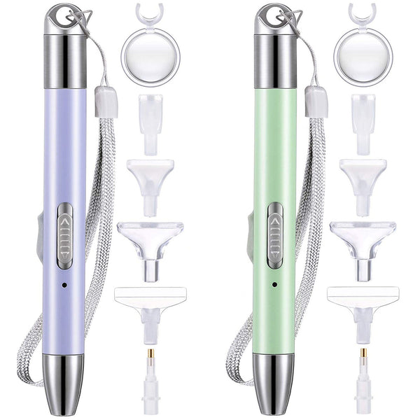 2X USB 5D Diamond Painting Pen Diamond Painting Tool LED Point Drill Accessories