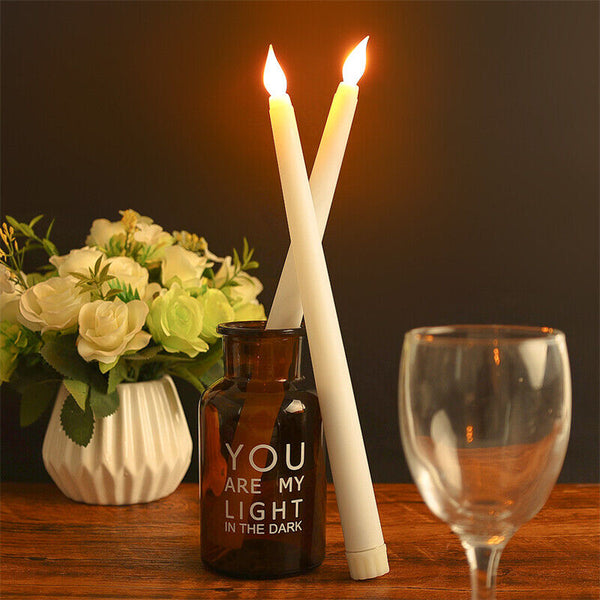 LED Flameless Taper Candles Battery Operated Light Lamp Party Wedding AU