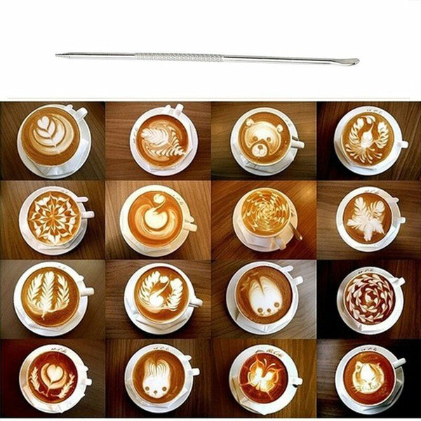 3pcs Stainless Steel Coffee Art Pen Needles Spatula Barista Coffee Latte Art Pen